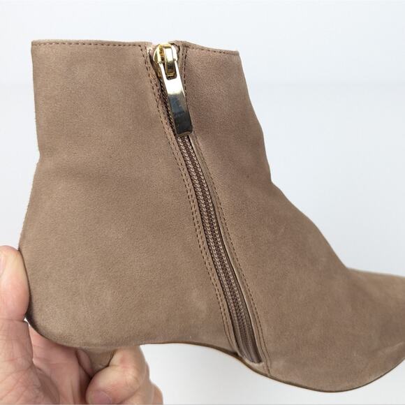 L'Agence Tan Aimee Suede Ankle Classic Boots Size 7.5 - Picture 8 of 10